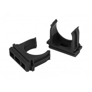 Крепеж-клипса (черный) для трубы d 25мм (100/1300/45500) Б0044177