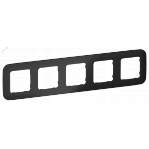 FLITE ARTISTIC Рамка 5-местная РУ-5-А-ФлЧ черный IEK FI-M52-31-20-K02