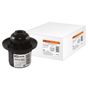 Патрон карболитовый с кольцом, Е27, черный, SQ0335-0002