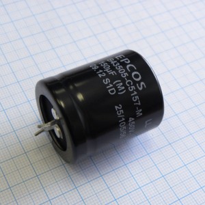 B43505C5157M000, С защёлкиваемыми выводами 450V 150uF ±20%, 30х35мм, 5000часов, Low ESR, -25...+105°С