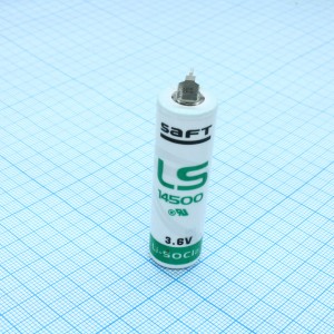 LS14500 3PF RP, Li, SOCl2 батарея типоразмера AA, 3.6 В, 2.6 Ач, монтаж на плату  -60...85 °C