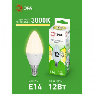 Лампа светодиодная LED 12 Вт 1200Лм 3000К свеча теплый E14 220-240В LED B35-12W-830-E14 Green Line Б0067089