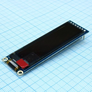 WEA025664AWAP3N00000, OLED 2.08" графический, 256x64, на плате, белый, контроллер IC SSD1362, интерфейс SPI, Uпит=3v, -40...+80°С