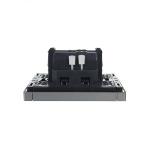 FORTE&PIANO Выключатель 1-клавишный проходной 10А FP503 сталь IEK FP-V12-0-10-1-K46