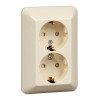 ПРИМА С/У РОЗЕТКА 2-я с заземлением со шторк. 16А 250В, СЛ.КОСТЬ, RS16-212-SI