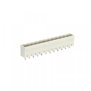 Вилочный разъем на плату 8113 S/12 G OB, Вилочный разъем, вертикальный, на плату, шаг: 5.0 мм, 12 полюсов, фиксация на плате пайкой, исполнение: без маркировки, 300V, 12А, цвет: серый