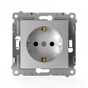 Розетка 1-м СП Pixel 16А IP20 с заземл. механизм алюм. TKE-PX-R1Z-C03