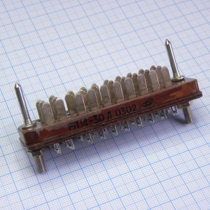 РП14-30 Л вилка, Соединитель  низкочастотный, прямоугольный, внутреннего монтажа