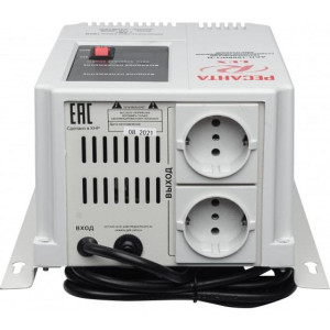 Стабилизатор напряжения АСН-1000 Н/1-Ц Lux 1ф 1кВт IP20 настен. релейный с двумя розетками 63/6/14