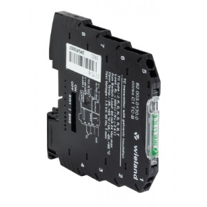 Адаптер термопары cores C1 TC-B, Разделительный усилитель с гальванической развязкой трех цепей, входной диапазон (регулируемый): типы термопары: J, K, E, N, S, R, B, T; выходной диапазон (регулируемый): 0/1 ... 5 V DC или 0 ... 10 V DC; 0/4 ... 20 mA DC или 20 ... 4/0 mA DC цифровой пре