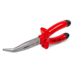 Длинногубцы изогнутые диэлектрические 200 мм серия Эксперт, для работ под напряжением до 1000 В, захват и удержание плоских и круглых деталей