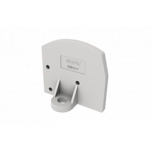 Проходная пластина SCWH10-F, Проходная пластина, через стенку, с монтажным штифтом, номинальное сечение: 10 мм кв., фиксация провода винтовая, 500V, 76A, цвет: серый