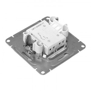 Механизм выключателя, одноклавишный, проходной, белый Эпика EKF UP1-SWW-11