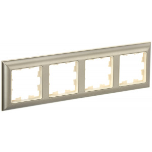 BRITE Рамка 4-мест. РУ-4-Бр беж./шамп. BR-M42-12-3-K10