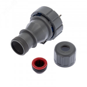 Вилка прямая влагозащищенная 2P+РE, 16 А, IP68 111-013