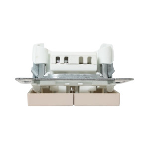 Механизм выключателя, двухклавишный, кремовый Эпика EKF UP1-SWI-20