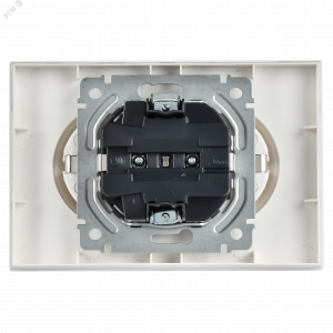 BRITE Розетка 2-местная с заземлением без защитных шторок 16А в сборе РС12-3-БрАБ арктический белый IEK BR-R21-16-K91-F