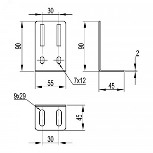 Кронштейн стеновой для лотка горячеоцинкованный LP5000HDZ