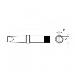 PT H8 soldering tip 0.8mm, Жало для паяльника TCPS/TCP12/TCP24/TCP42/FE50M, клин 0,8х0,4мм, 425°С