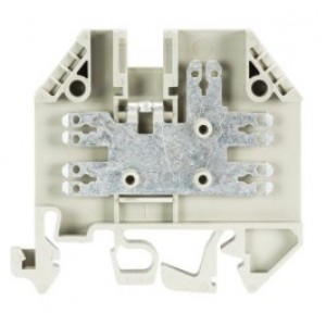 Распределительная клемма WK/5-10S/U, Распределительная клемма, тип фиксации провода: штыревые наконечники, номинальное сечение: 4 мм кв., 20A, 800V, ширина: 6 мм, цвет: серый, тип монтажа: DIN 35