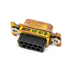 DECR9P, Стандартные соединители D-Sub  DSUB 9 M CRIMP R FLOA G ZINC