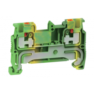 Заземляющая клемма UJ6-1.5JD, Заземляющая клемма, тип фиксации провода: Push-in, номинальное сечение: 1,5 мм кв., ширина: 3,5 мм, цвет: желто-зеленый, тип монтажа: DIN35