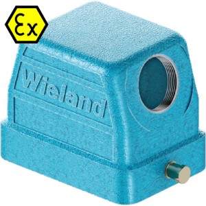 Крышка разъема Ex EX GOT GG 6 M20 09IA Z1, Крышка разъема на кабель, типоразмер 6B, взрывозащита, без уплотнителя, 1 отверстие с резьбой для кабельных вводов M20x1,5, с боковым расположением, без защелки (упоры под одну защелку), материал корпуса: цинковый сплав