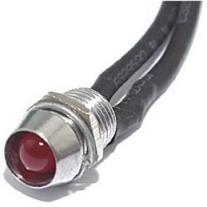 FL1M-6CW-2-R12V, Светодиодные панельные индикаторы LED RED 6MM NUT 12VDC