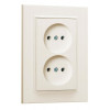 Розетка 2-м СП Karea 10А IP20 б/з крем. 56010017