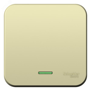 Выключатель 1-кл. ОП Blanca 10А IP20 (сх. 1) 250В с подсветкой с изолир. пластиной беж. SE BLNVA101117