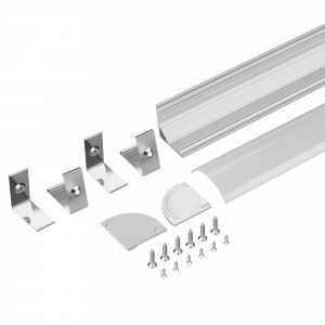 Профиль с экраном SL-KANT-H30-2000 ANOD+OPAL 036846, Комплект с круглым экраном. Алюминиевый анодированный угловой профиль для светодиодных лент и линеек. Габаритные размеры (LхWхH): 2000x30x30 мм. Ширина площадки для ленты 15 мм. В комплекте с матовым экраном, 2 заглушками и 4 держателями.