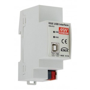 KSI-01U, Конвертор интерфейса KNX-USB, IP20, 21-30ВDC, 36x90x71мм, DIN, -5…+45°С