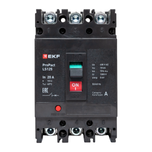 Автоматический выключатель LS125 18кА 3P 20А ProPact EKF