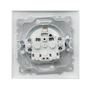 Розетка 1-м СП Валенсия 16А IP20 с заземл. защ. шторки бел. PROxima EWR16-028-10