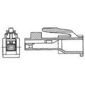 178482-1, Кожух разъема  PL 5 контакт(ов) 3.96мм обжим кабеля автомобильного применения пакет