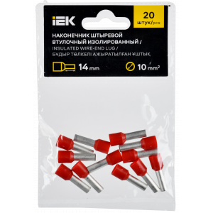Наконечник НШВИ 10-14 темн. красн. (уп.20шт) IEK UGN11-010-014-020