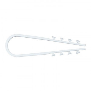 Дюбель-хомут d5-10мм для круглого кабеля бел. (уп.100шт) PROxima plc-ncc-5x10w