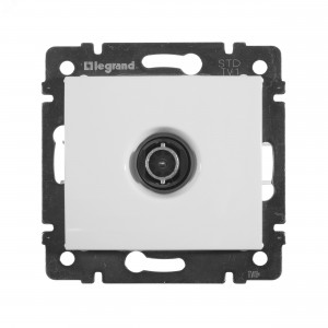 VALENA Розетка телевизионная TV звезда в рамку белая 1.5дБ 774429