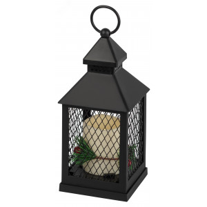 Светильник ERANY-DF02 новогодний светодиодный Сочельник черный 3*AАA 10*10*23 см Б0060488