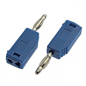 Z027 2MM STACKABLE PLUG BLUE, Штекер Z027 2 мм,составной штекер, синий, диаметр 2 мм