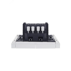 FORTE&PIANO Выключатель 2-клавишный проходной с индикацией 10А FP208 белый IEK FP-V22-1-10-1-K01