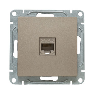 Механизм розетки RJ45 (cat5), шампань Эпика EKF UP1-SOC-RJ45-5