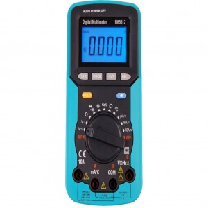 EM-5512, Автоматический выбор диапазонов, детектор последовательности фаз, измерение ёмкости, тока, напряжения, сопротивления, частоты, тест цепей и диодов.