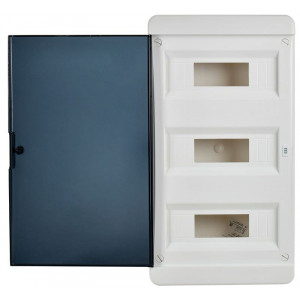 Корпус пластиковый ЩРВ-П-36 IP41 черн. прозр. дверь TEKFOR TF5-KP12-V-36-41-K01-K03