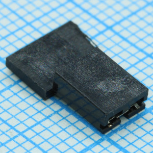 382811-8, Перемычка розетка 2 контакта шаг 2.54мм коробка