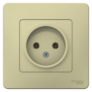 Розетка 1-м СП Blanca 16А IP20 250В без заземл. без защ. шторок беж. SE BLNRS000017