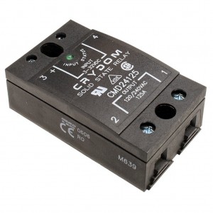 CMD24125, Реле твердотельное для коммутации переменного тока 280В 125А, вход DC 32В 30мА, изоляция 4кВ, схема перехода через ноль, нормально разомкнутое, -40...80°C