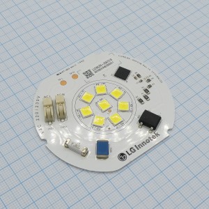 AC D/L 850lm, Модуль LED 9W/ 5000K/ Uin=220...230v (AC)/ 850Lm / CRI=80/  D=65.0 x 58.0mm /120°
