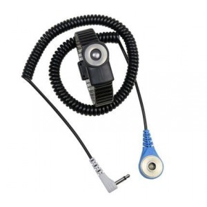 19902, Продукты для антистатического контроля WRIST STRAP, DUAL-WIRE, MAGSNAP 360, LARGE, 6' CORD, BLUE, GREY PLUG