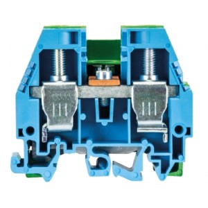 Клеммная сборка WKI 16 PEN/35, Клеммная сборка из 2 клемм: WKI16PE, WKI16N, тип фиксации провода: винтовой, номинальное сечение: 16 мм кв., 76A, 400V, цвет: синий/желто-зеленый, тип монтажа: DIN35